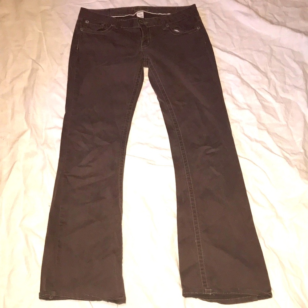 Y2K Brown Cotton Hip Huggers